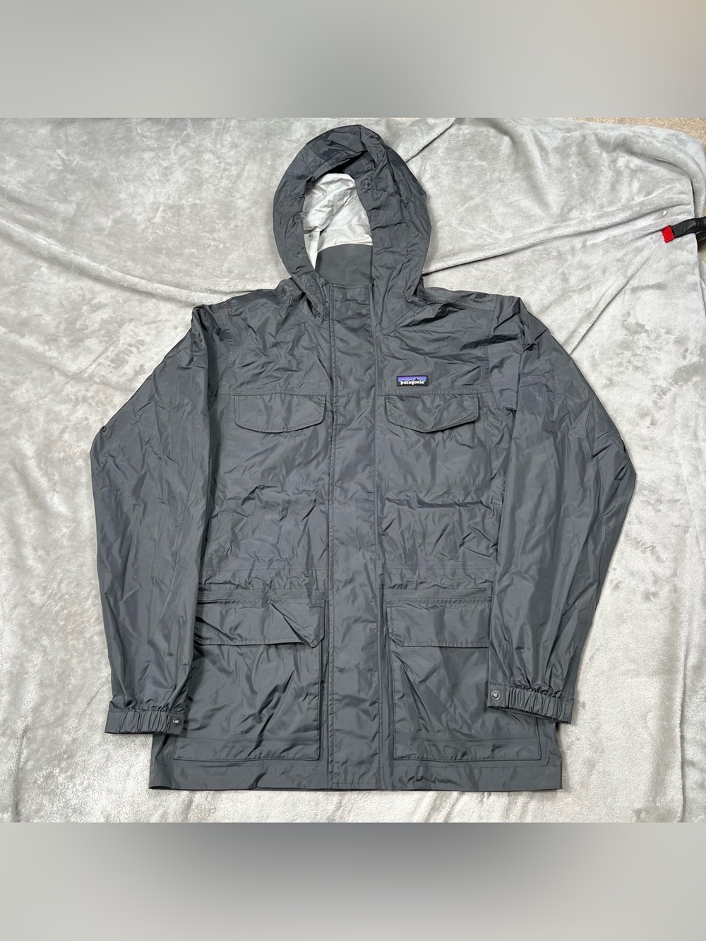 Patagonia Torrentshell Parka Jacket Mens M Gray Full Zip H2NO Waterproof 27070